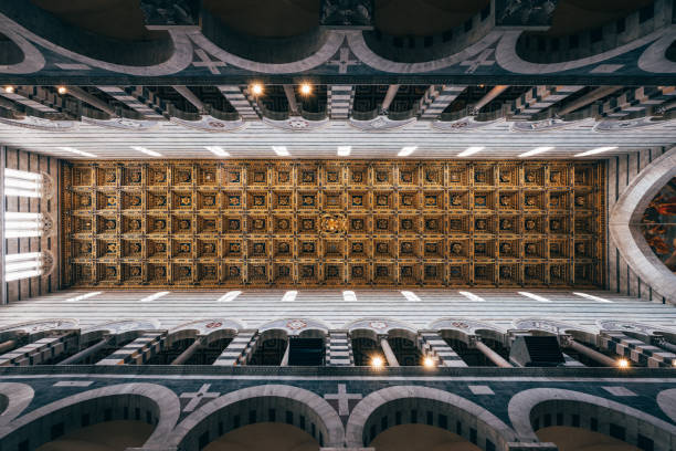 Como cathedral interior, Santa Maria Assunta on the shore of Lake Como, in Northern Italy (great lakes region).