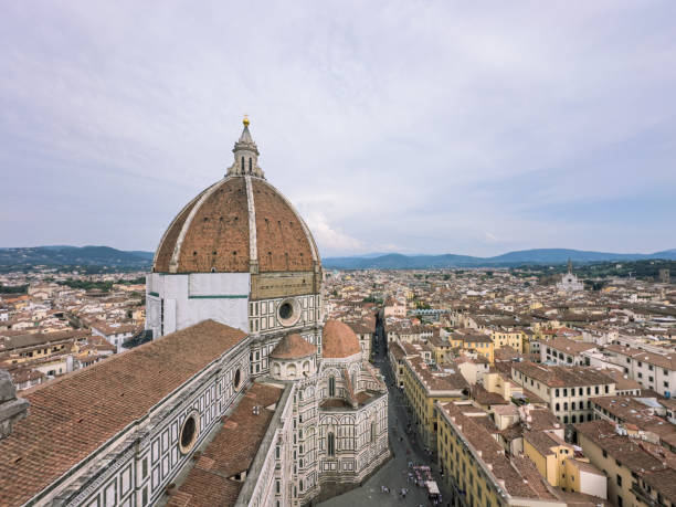 Exterior architecture style of Duomo di Firenze, Florence, Italy