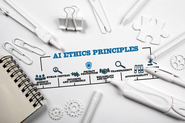 istock AI Ethics Principles Concept. Illustration with keywords and icons 2181080901