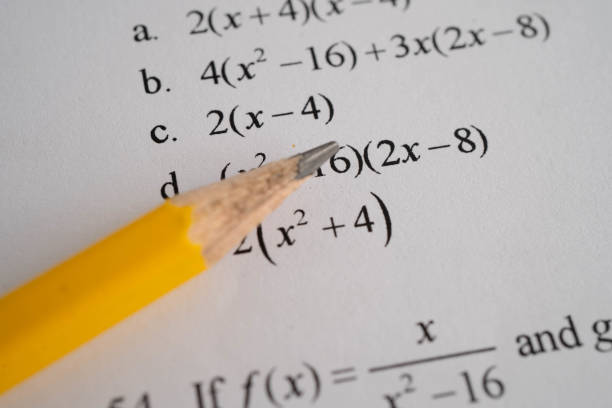 istock Pencil on mathematic formula exercise test paper in education school. 2181089253
