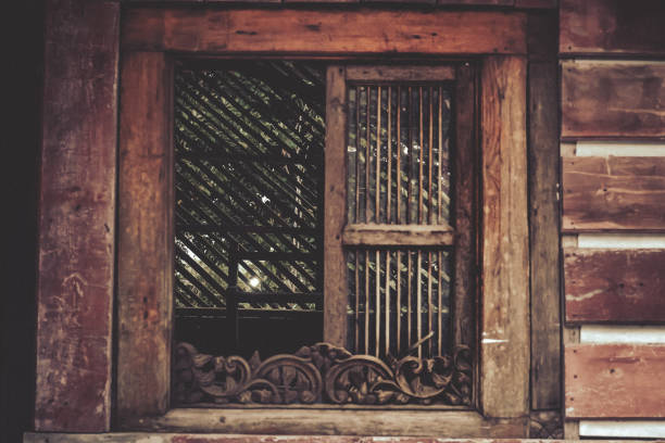Antique windows in old houses