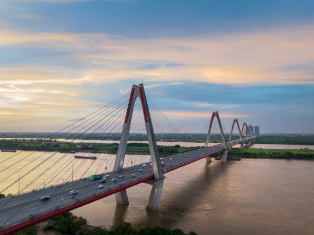 istock Nhat Tan bridge at sunset in Hanoi, Vietnam 2181091856