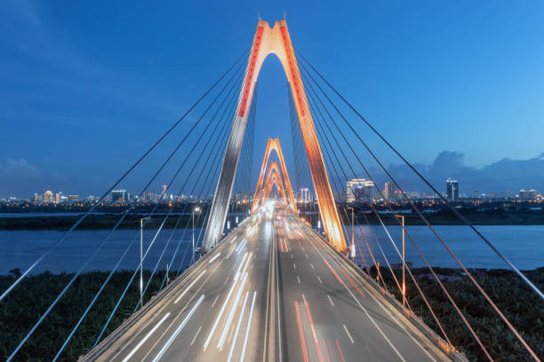 istock Nhat Tan bridge at sunset in Hanoi, Vietnam 2181091937