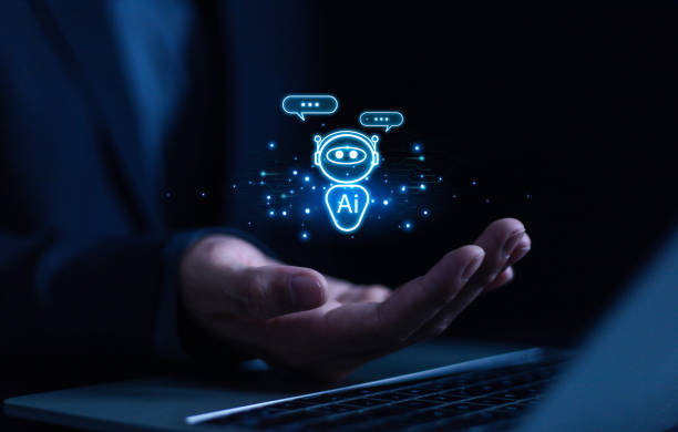 istock Businessman chatting with AI or artificial intelligence technology. A man uses a laptop computer to chat with an intelligent AI. 2181100382