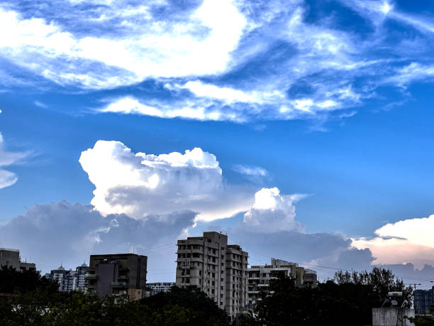 istock Clear beautiful sky over City 2181103768