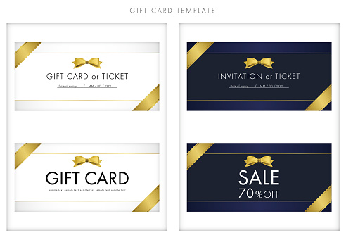 Gift Card Design Template 86 Stock Illustration - Download Image Now ...