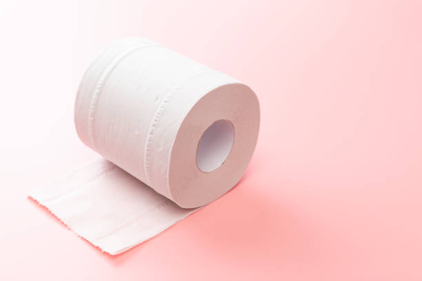 istock Toilet paper on a pink background 2181106193