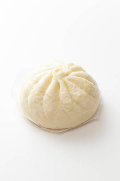 istock Steamed meat bun on white background. 2181106216