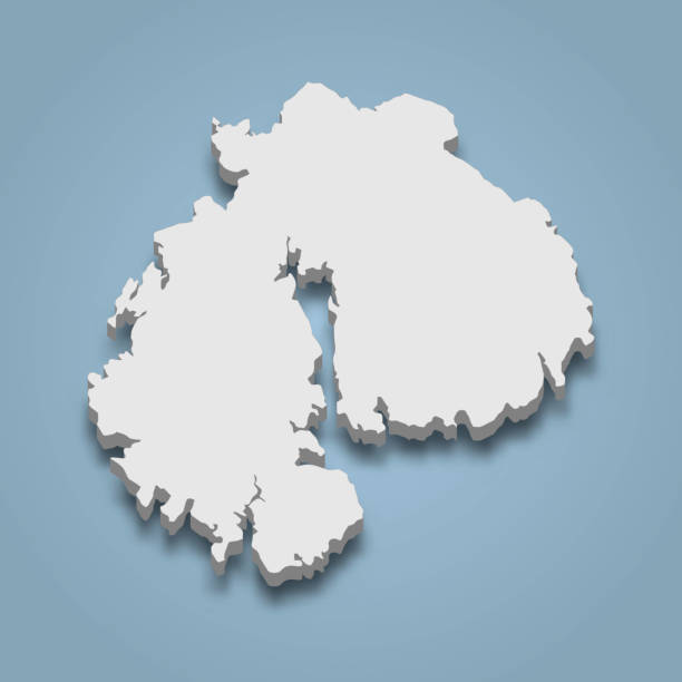 istock 3d isometric map of Mount Desert is an island in Maine, isolated vector illustration 2181110583