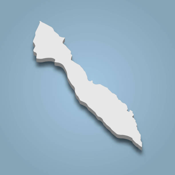istock 3d isometric map of Lummi is an island in Washington state 2181110584