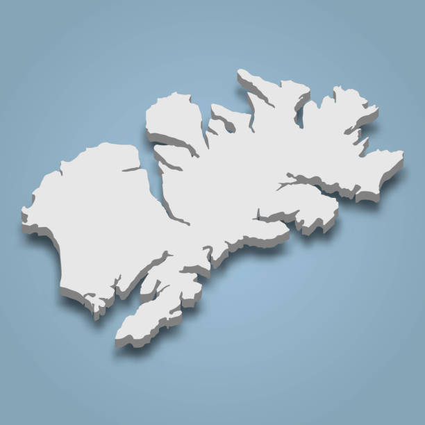 istock 3d isometric map of Kodiak is an island in Alaska 2181110589