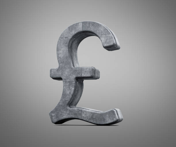 istock Grey Concrete Textured British Pound Currency Symbol On Grey Background 3D Illustration 2181116102