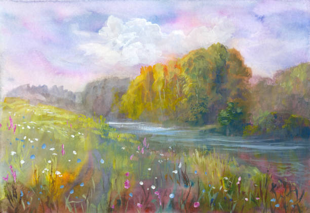 istock Late summer, watercolor and acrylic painting 2181123082