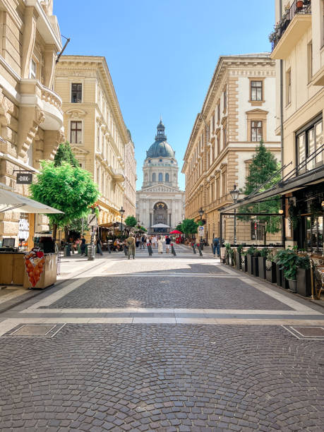 Beautiful street view in Budapest, Hungary