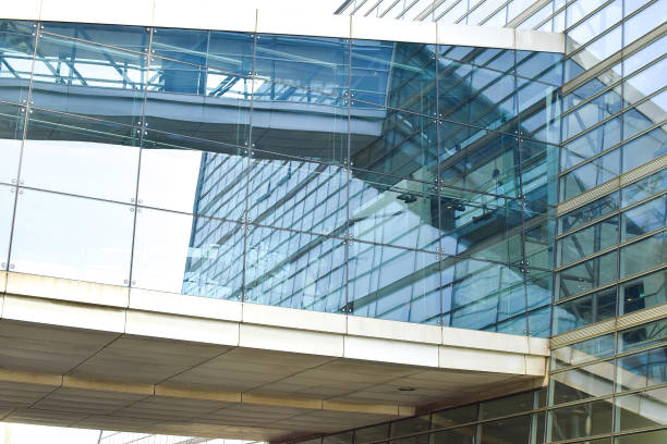 istock Modern glass and metal building details. 2181129839