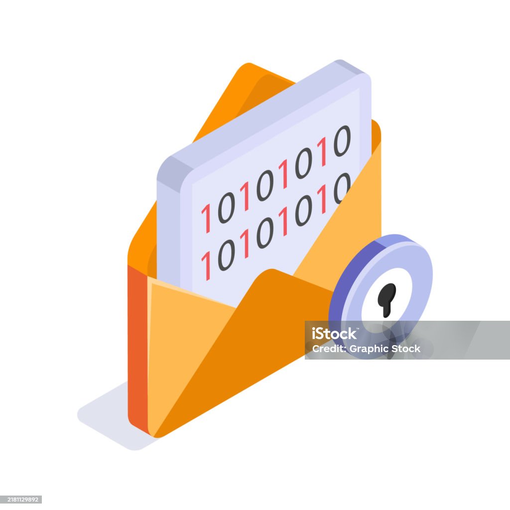 Encrypted File Label Encrypted Files Stock Illustration - Download Image Now - Control, Data ...