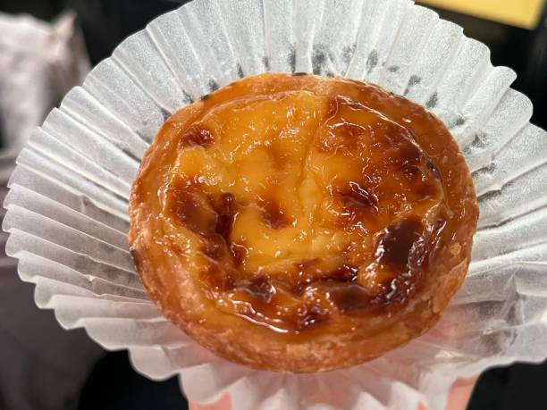 istock Traditional Portuguese egg tart dessert Pasteis Pastel de nata or Pasteis de Belem on white background 2181130685