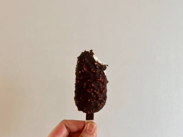 istock Bitten off chocolate almond popsicle ice cream bar 2181130707