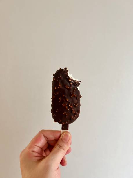 istock Bitten off chocolate almond popsicle ice cream bar 2181130710