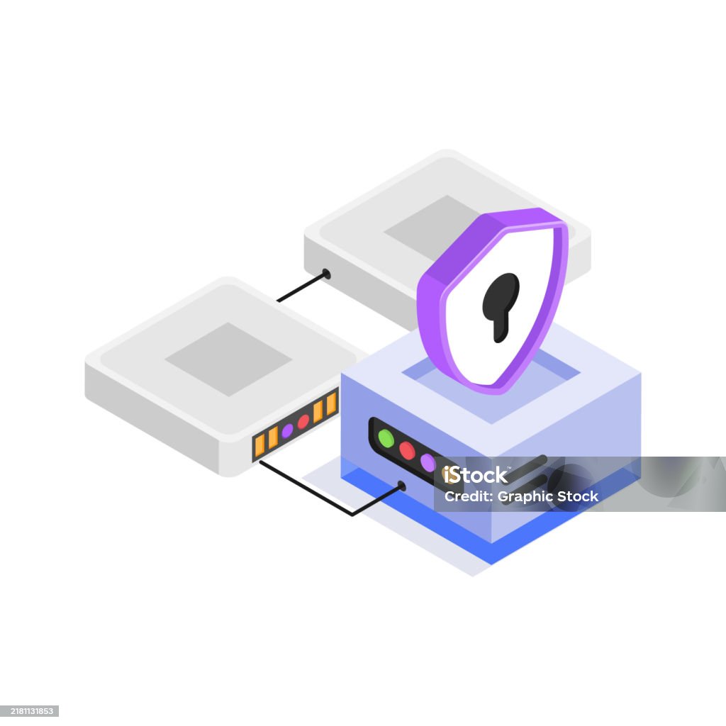 Secure Database Image Secure Database Stock Illustration - Download Image Now - Data, Data ...