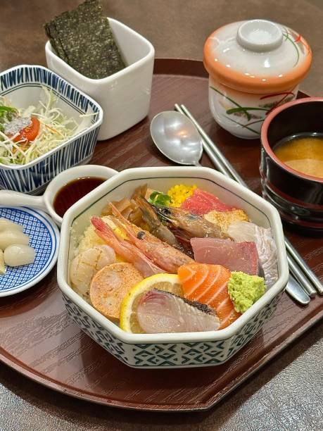 istock Sashimi, a Japanese delicacy featuring thinly sliced raw fish, served fresh and beautifully arranged for a pure and flavorful experience. 2181135094