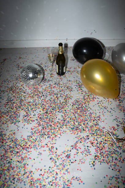 istock Abandoned champagne and balloons 2181136539