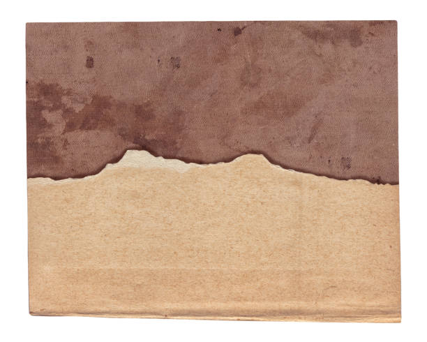 istock Vintage background of old ancient torn paper texture isolated 2181136676