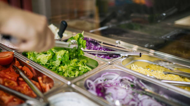 istock Fresh salads selection for gyros 2181138174