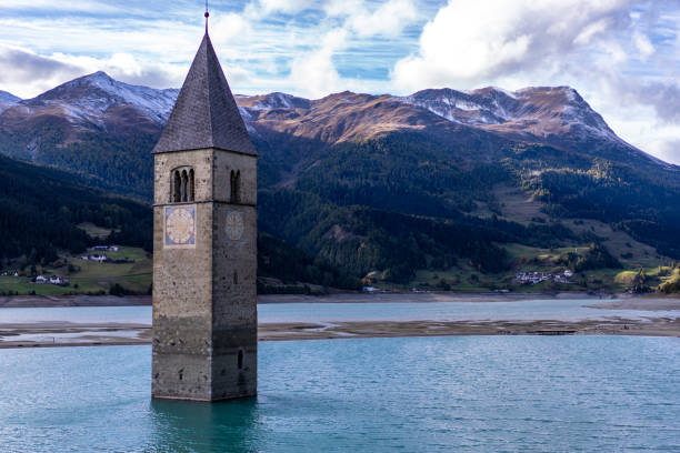 istock The tower of Lake Reschen 2181138196