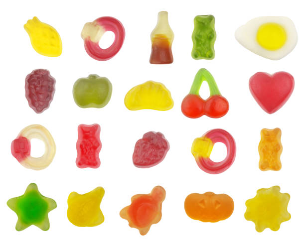 istock Different gummy candies isolated on white background 2181141031