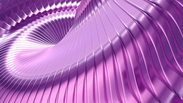 istock Purple metal background stripes 3d wavy pattern, elegant abstract striped pattern wallpaper. 2181145067