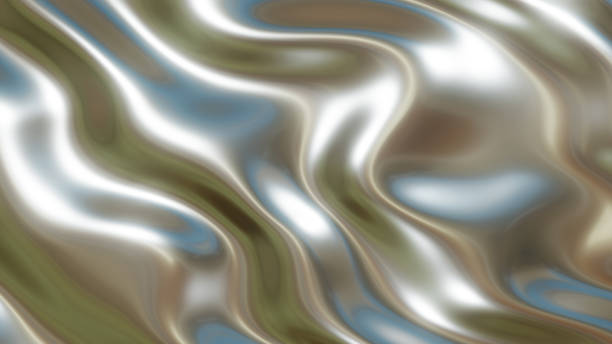 istock Chrome metal background, shiny and lustrous metal pattern texture, silky liquid chrome waves. 2181145138