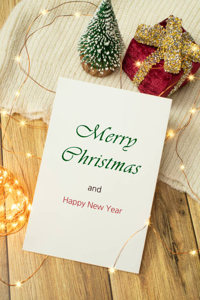 istock Small bulbs and Christmas concept mock-up 2181149862