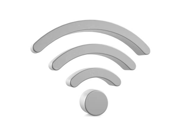 istock Metal wifi symbol 2181150404