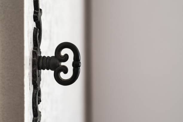safe key isolated on white background
