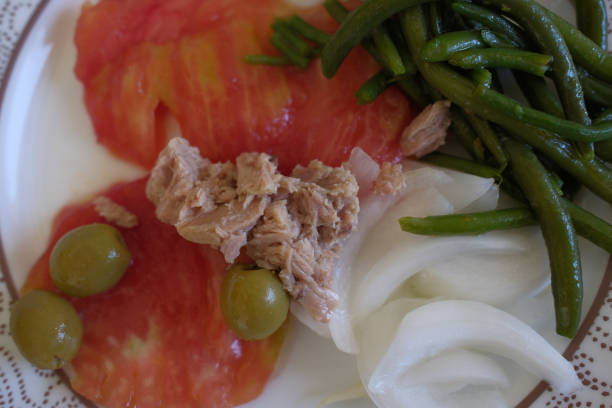 fresh salad of products  as vegan and vefetarian starter