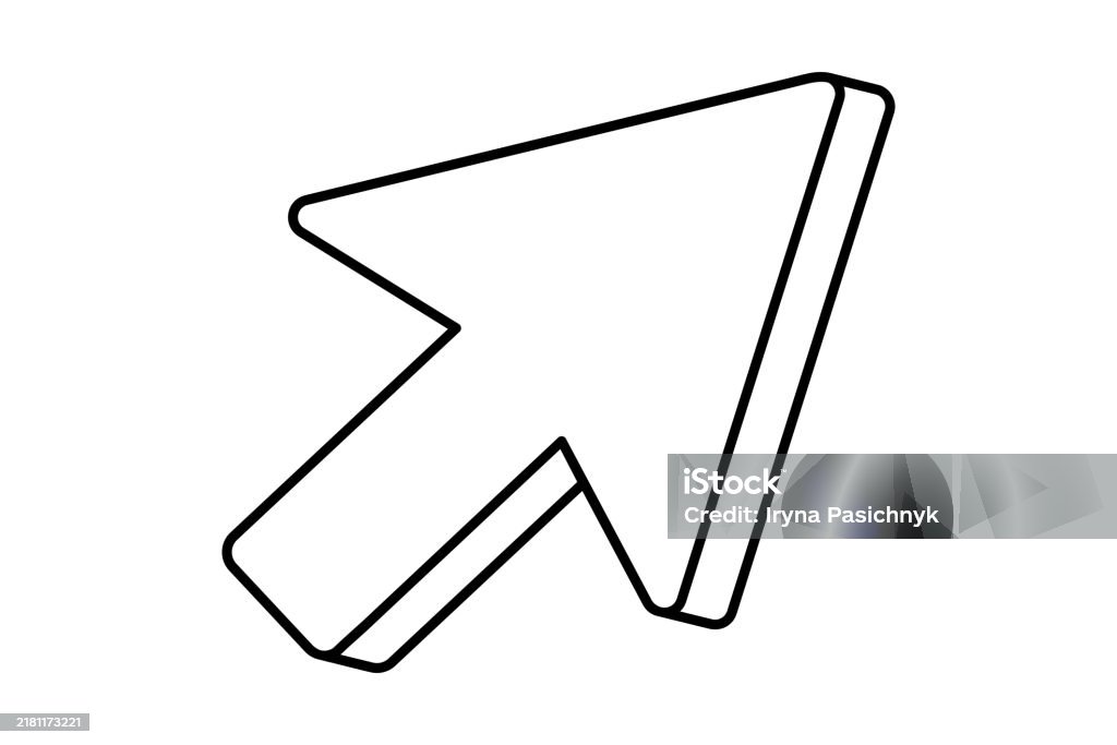 Cursor Key Outline Mouse Cursor Outline Illustration Stock Illustration - Download Image ...