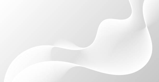 istock Abstract White Background With Wave Lines. Futuristic Wallpaper. Business Banner. Vector Illustration. Technology Backdrop 2181180228