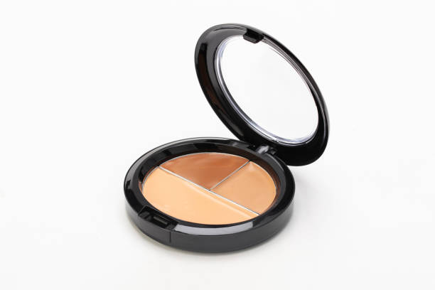 istock Close up of face powder on white background 2181186438