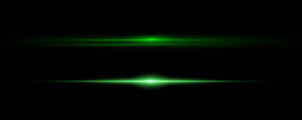 istock Particle motion effect. Magic of moving fast lines. Green special effect, speed line. Laser beams, horizontal light rays. Glowing flare spark and flash lights. Luminous trail. Vector 2181188565