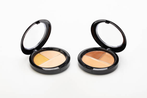 istock Close up of face powder on white background 2181188942