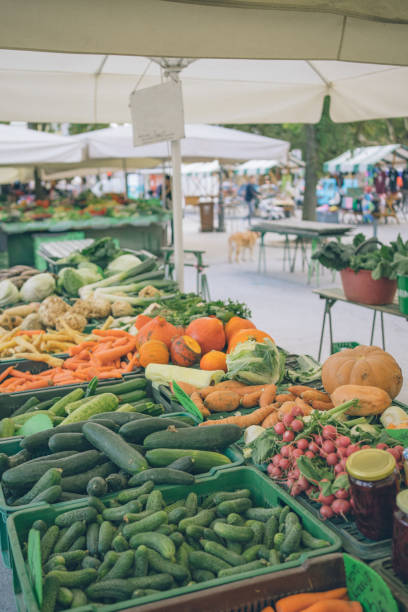 istock Outdoor market with fresh vegetables 2181193590