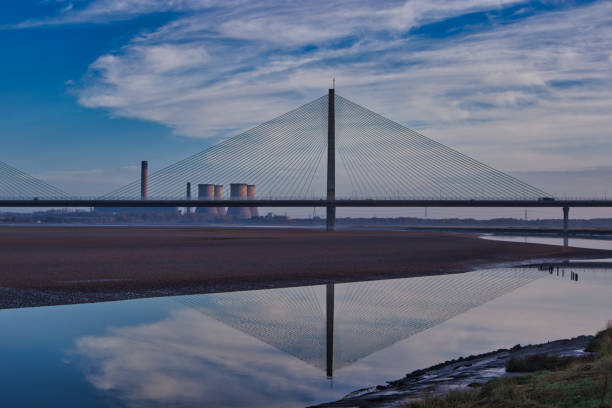 istock Mersey Gateway bridge crossing River Mersey at low tide, Runcorn, Cheshire, England, Britain 2181195997