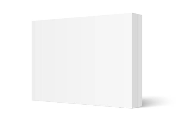 istock Vector mockup of standing paperback book with white blank softcover isolated. 2181199052