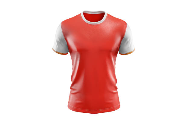 istock Red and White Blank T shirt mock up 2181209925
