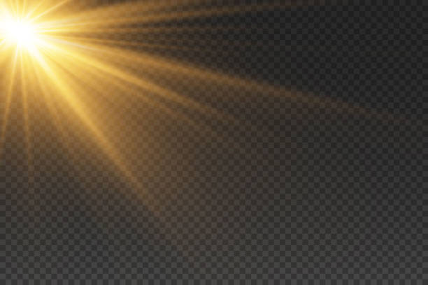 illustrazioni stock, clip art, cartoni animati e icone di tendenza di effetto luce flash, esplosione di stelle e linee incandescenti. - fascio di luce
