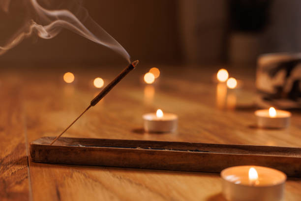 istock Burning Incense Stick with Spike for Aromatherapy 2181217696