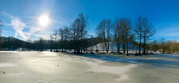 istock Frozen lake in in Munich, Germany. 2181223022