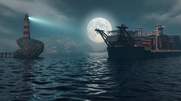 istock container ship with moon and lighthouse in the background 2181224392