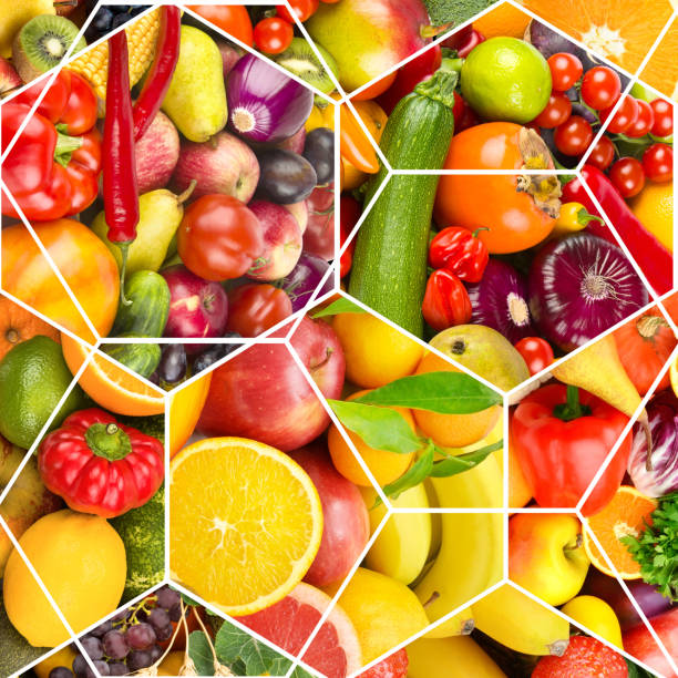 istock Healthy vegetables and fruit food - collage. 2181225845